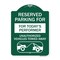 Signmission Reserved Parking for Todays Performer Unauthorized Vehicles Towed Away Aluminum, A-DES-GW-1824-23072 A-DES-GW-1824-23072 - alternate 1
